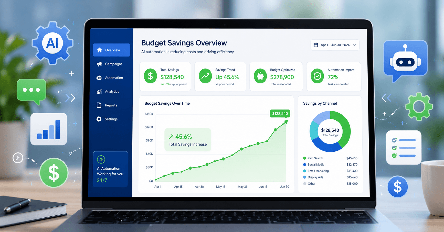 cost savings marketing leader ai automation tools​